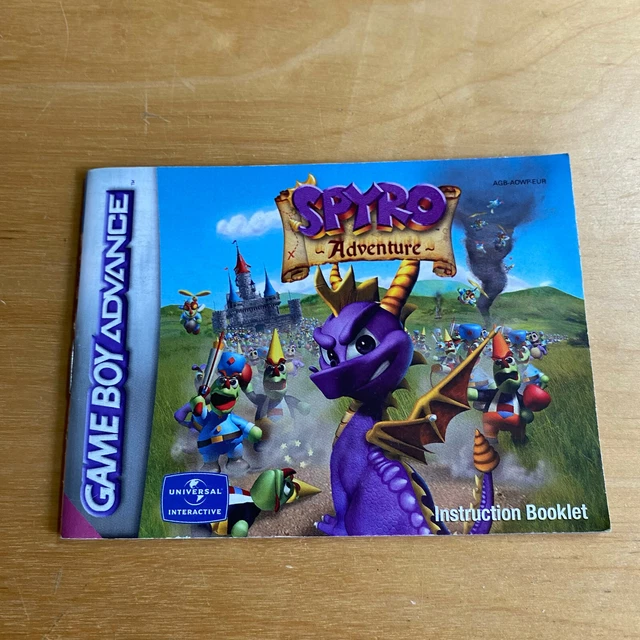NINTENDO GAMEBOY ADVANCE Instruction Manual Spyro Adventure £6.26