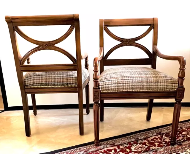 Dining chairs - Pair- Wood arms/Upholstered seats Occasional Chairs (up to 3 Pr)