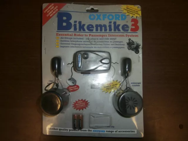 Oxford BikeMike 3 Helmet Audio Noise Cancelling *NEW* Ear Mic Full Face Headset