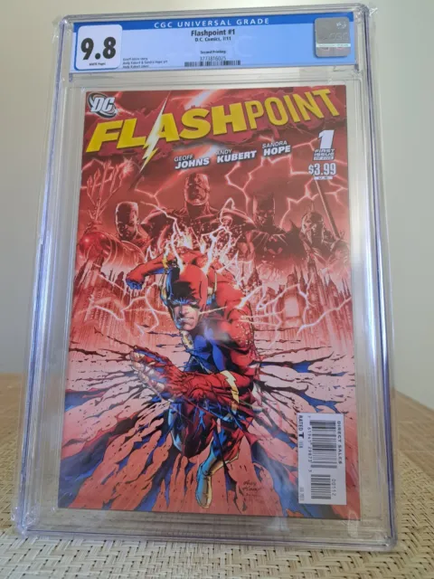 FLASHPOINT # 1  CGC 9.8. 2nd Print DC Comics 2011 Andy Kubert cover