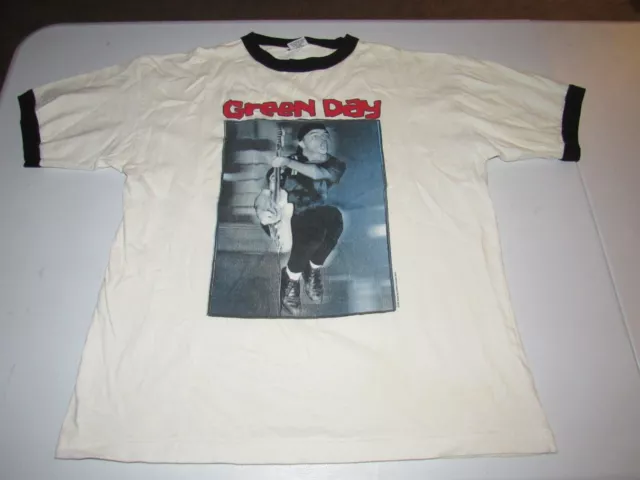 Vintage Green Day 1997 Tour Men's Short Sleeve Shirt Size L