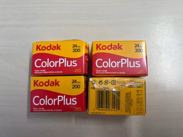 Kodak Colorplus Farbfilm (200 asa, 24 Aufnahmen) 4 Stück -Retourenrückläufer-