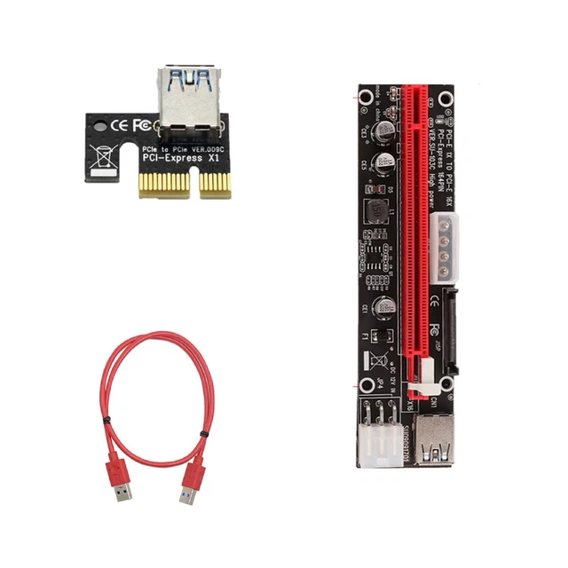 PCI-E 1x to 16x USB3.0 GPU Riser Extender Adapter Card Board Cable