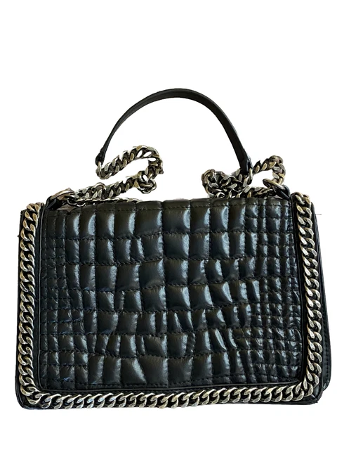 Zara crossbody bag with embossed chain deals