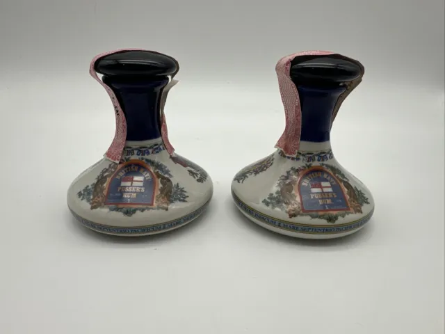 Lot of 2 Vintage Navy Pussers Lord Nelson Rum Decanter/Bottle - Open / Empty