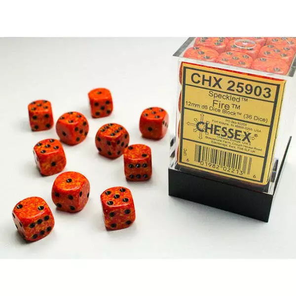 d6 Dice: Set of 36 - Speckled Fire (US IMPORT)