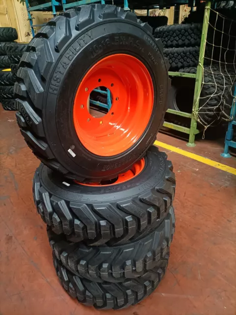 10-16.5 16PLY R4 Skid Steer Loader Tubeless Tire-Super Heavy Duty-H Load-(2L+2R)