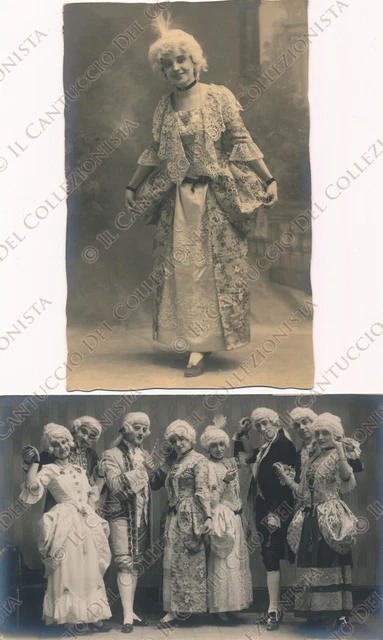 1920c Ritratti Compagnia attori costumi LOTTO 2 Foto Fratelli Rinaldi Brescia