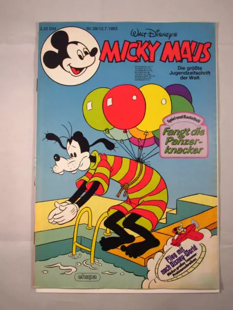 Micky Maus Nr.28 1983 - Comic - ohne Beilage, mit Schnipp - Walt Disney Magazin