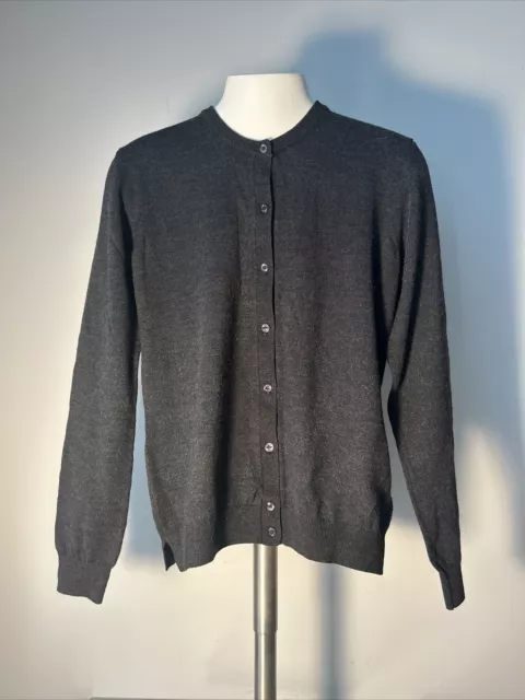 Moncler Tricot Cardigan Gray Button Down Long Sleeve Sweater Sz M