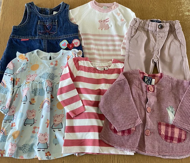 Pacchetto bambina Next John Lewis inc top e cardigan età 3-6 mesi