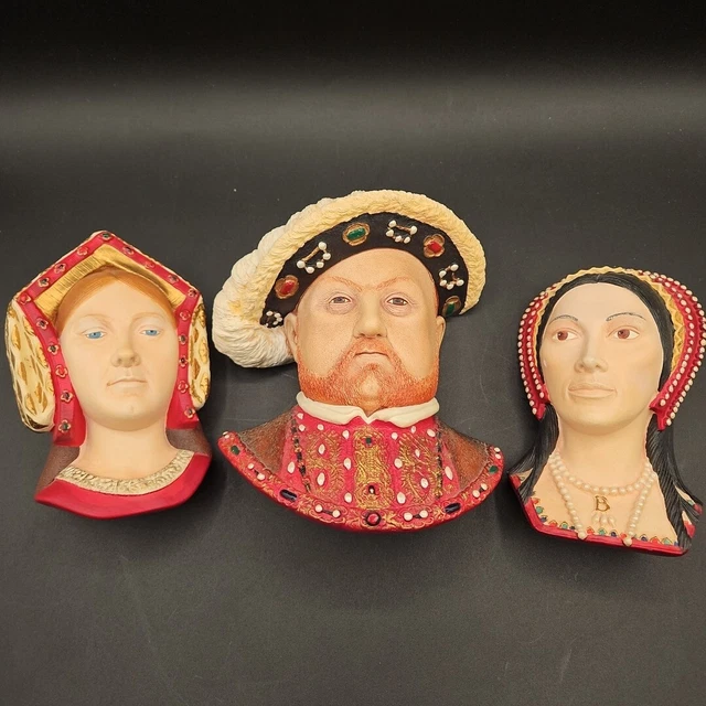 BOSSONS CONGLETON ENGLAND chalkware King Henry, Anne Boleyn, Catherine ...