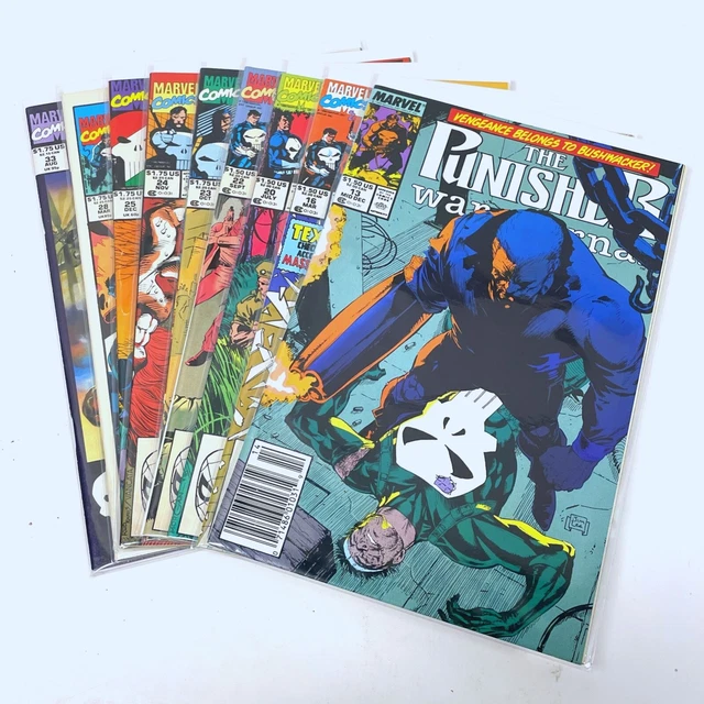 The Punisher War Journal #13, 16, 20, 22-25, 28, 33 Comic lot 1988 Marvel Comics