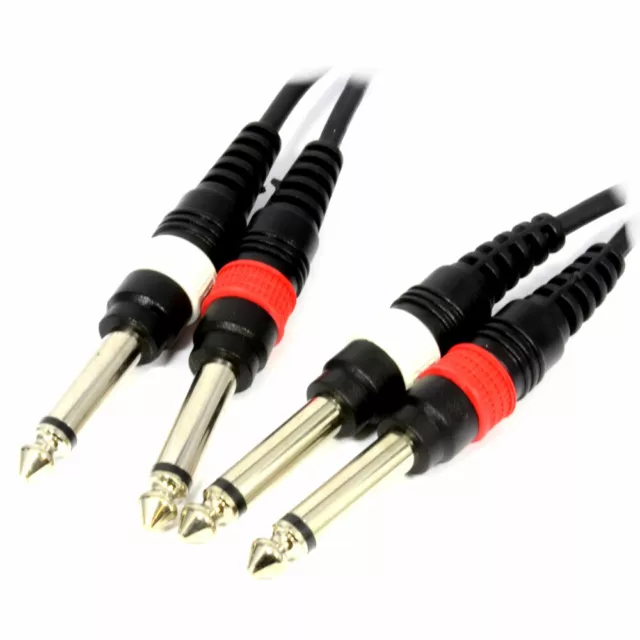 1.5m PULSE 6.35mm Male Mono Jack Plugs Shielded Cable