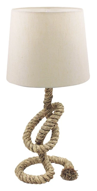 Maritime Lampe Tischlampe Nachttischlampe Stehlampe mit Tau Höhe 58 cm SCL 6614