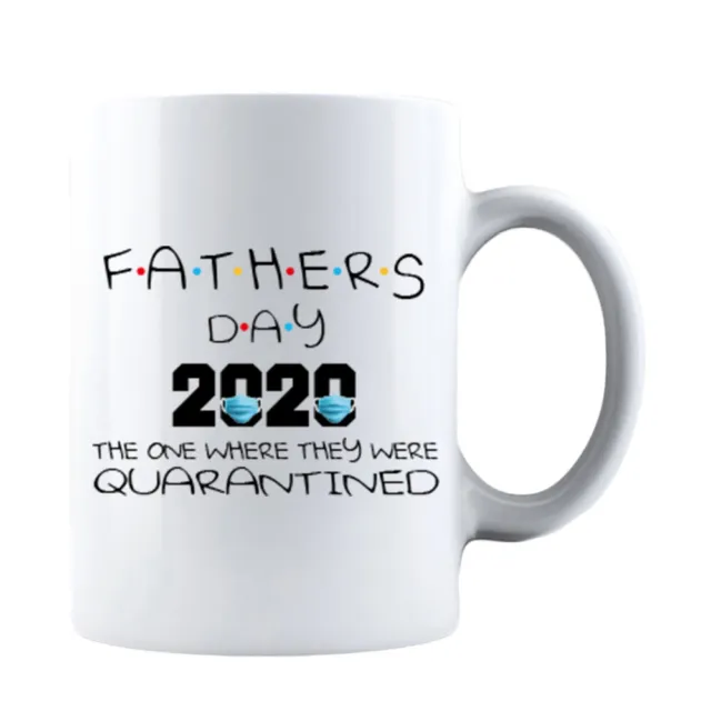 Funny Fathers Day 2020 Quarantined Blue Mask Gift for Father Dad Coffee Mug