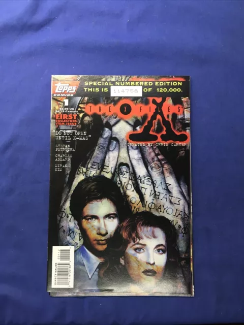 THE X FILES No.1, 2 & 3 - SPECIAL NUMBERED EDITION - TOPPS COMICS, K