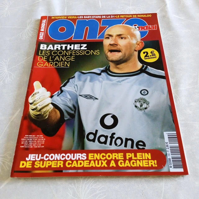 Magazine Onze Mondial n°133 - Fabien Barthez- As Monaco - Février 2000