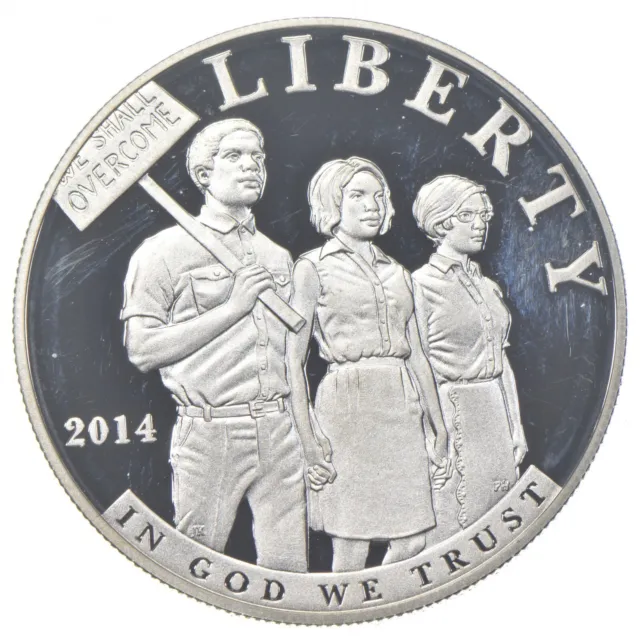 2014-P Proof Civil Rights Commemorative Silver Dollar $1 *0174