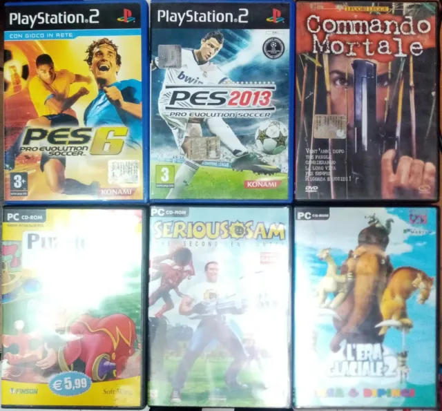 Games PS2 sony PLAYSTATION Game PC Pes pro Evolution Soccer 6 2013 Serious Sam