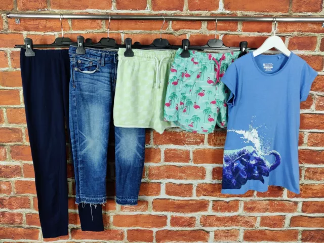 GIRLS BUNDLE AGE 9-10 YEARS NEXT GAP etc LEGGINGS JEANS SHORTS T-SHIRT SET 140CM