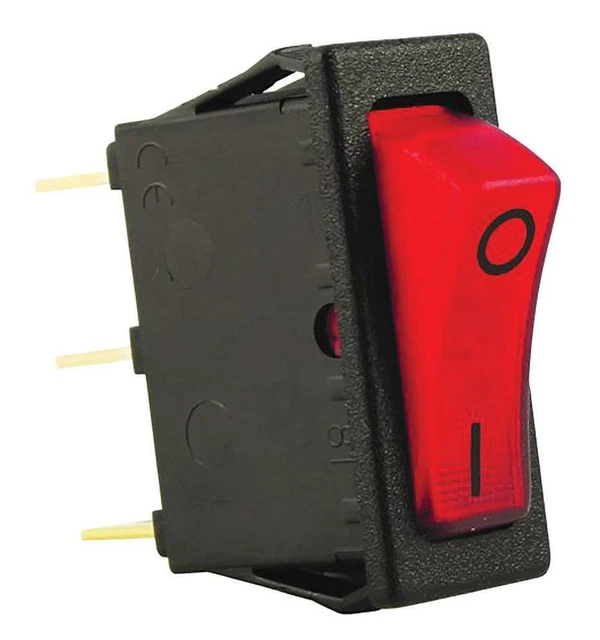 Lot De 5 Interrupteurs à Bascule SPST – 16A/250V – 20A/125V, Voyant Rouge, ON/OFF, Pour Bateau, Voiture, Machine