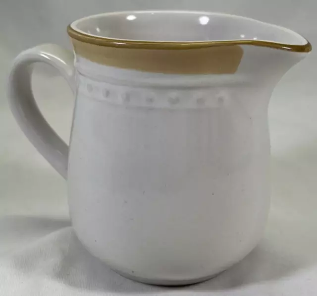 Crowning Fashion By Johann Haviland Creamer Small Pitcher Brown Top Stripe Cream