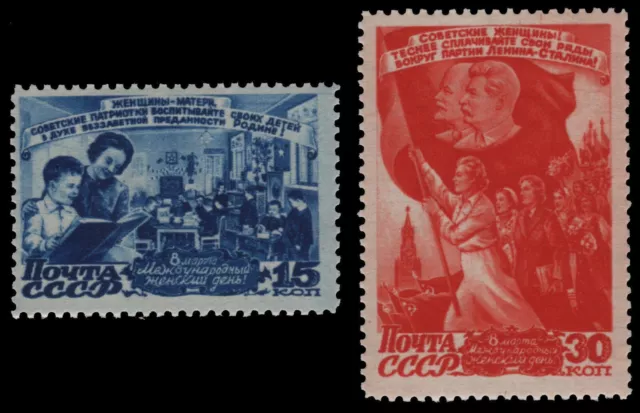 Russia / Sowjetunion 1947 - Mi-Nr. 1114-1115 ** - MNH - Frauentag / Day of Women