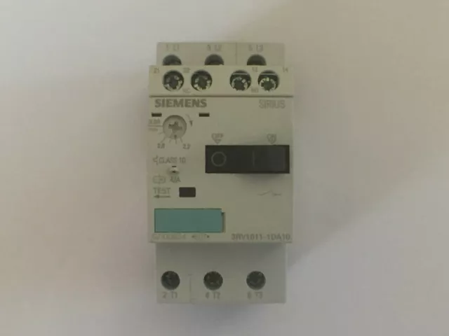 Siemens 3Rv1011-1Da10 Manual Electrical Motor Protection Overload 2.2A-3.2A