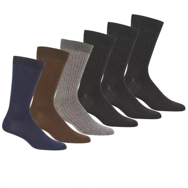 Heurtoir 6 Paires Hommes Chaussettes Multi Couleur Casual Travail Taille 10-13