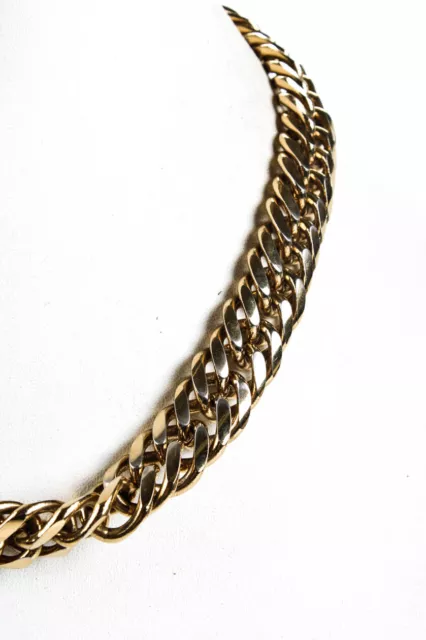 Givenchy Womens Vintage Gold Tone Hook Closure Foxtail Large Chain Necklace 2