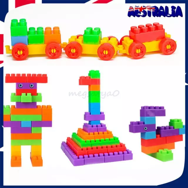 100/260pcs DIY Building Blocks Set for Kids Educational Creative Bricks Toys Set