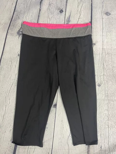 DECATHLON BLACK PINK Cropped Stretch Activewear Trousers Womens 28 Waist  (IL15) £6.99 - PicClick UK