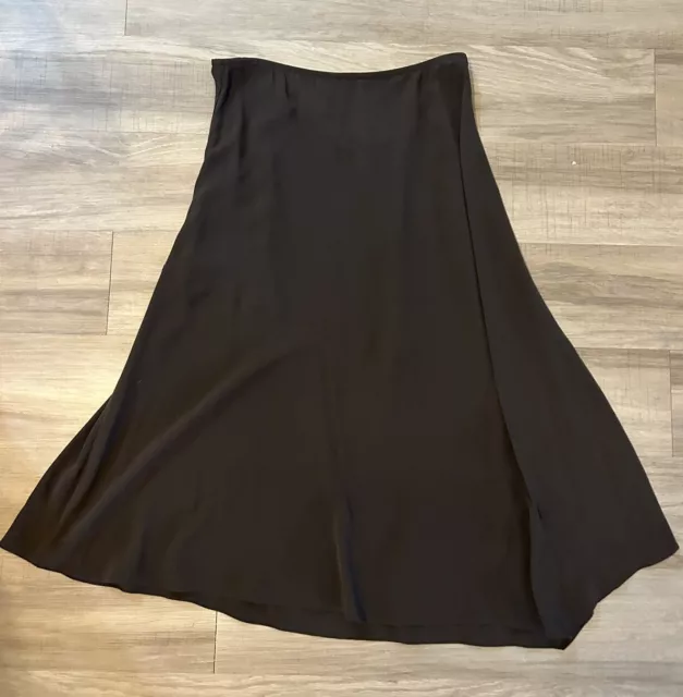 Eileen Fisher 100% Silk Asymmetrical Midi Skirt