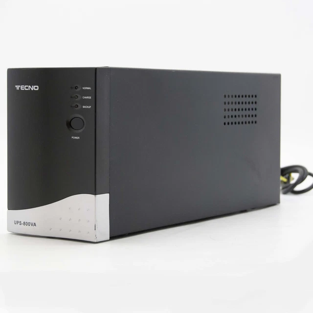 Tecno Tc-ups-800 800va 320w Ups Gruppo Di Continuita Batteria Nuova 2 Prese_