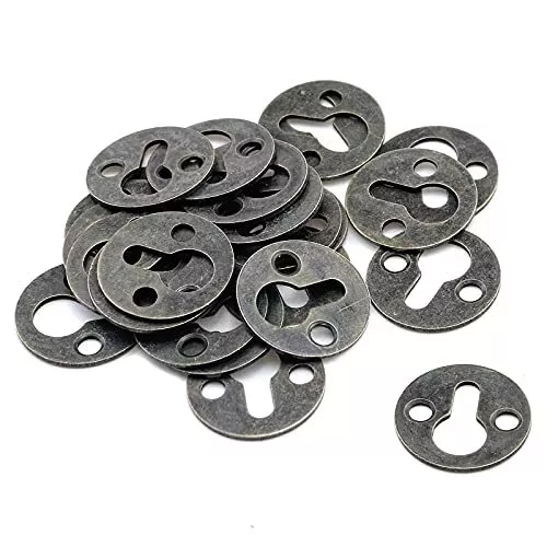 Pack of 24 Metal round Type Keyhole Shelf Brackets Hangers for Picture Frame