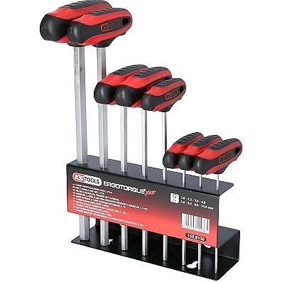 KS TOOLS T-Griff-Innensechskant-Schlüssel-Satz, 8-tlg