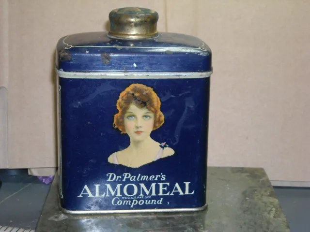 Vintage doctor Palmers Almomeal compound Holton & Adams sallow oily skin 5oz tin 3