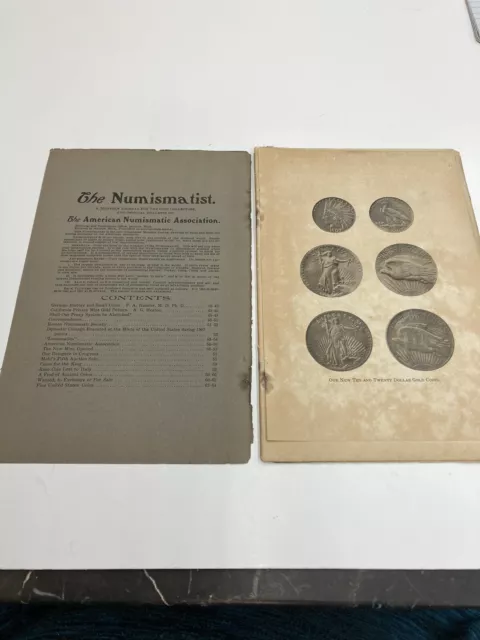 Vintage February 1908 The Numismatist Vol. Xxi No.2 Geo. F. Heath M. D Monthly 3