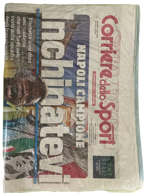 Giornale Corriere dello Sport del 5 Maggio 2023 3 Scudetto Calcio Napoli Osimhen