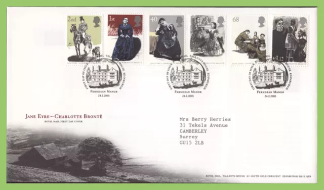 G.B. 2005 Jane Eyre-Charlotte Bronte set Royal Mail First Day Cover. Tallents Ho