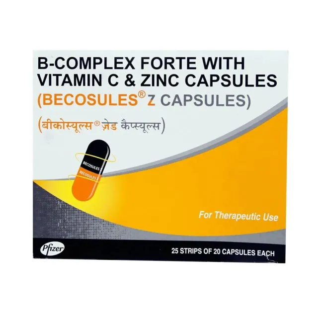 Becosules Z Capsule multivitaminiche (60 capsule) con vitamina C e zinco,...