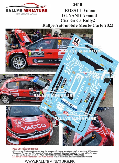 Décalcomanies 1/32 Pour Maquette Citroën DS3 Serderidis - Rallye Monte-Carlo 2016 (Réf. 2290) - Neuf