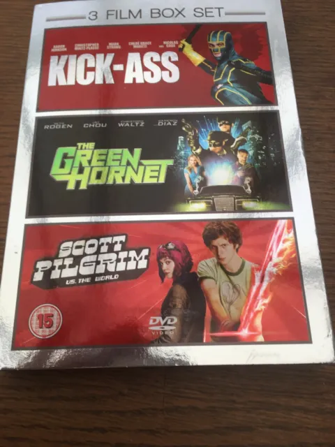 Kick Ass / The Green Hornet / Scott Pilgrim - GENUINE UK 3x DVD SET