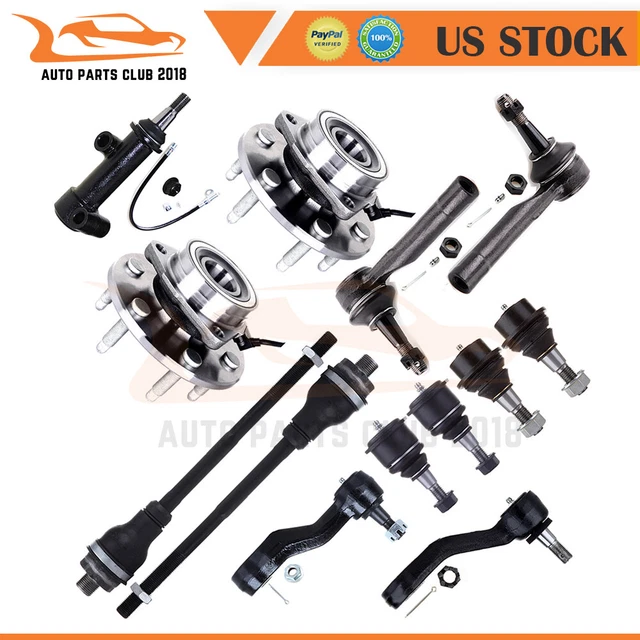 Front Tie Rod End Ball Joint Wheel Bearning Hub Fits 02 03-06 Cadillac Escalade