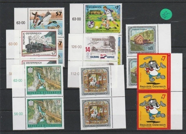 Österreich      postfrisch   2x  MiNr. 2336-2343