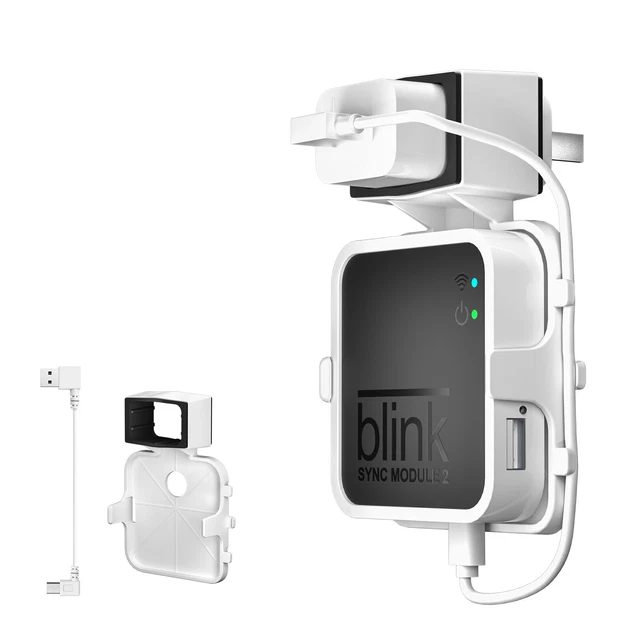 Outlet Wall Mount Hanger Holder Stand for Blink Sync Module 2 White