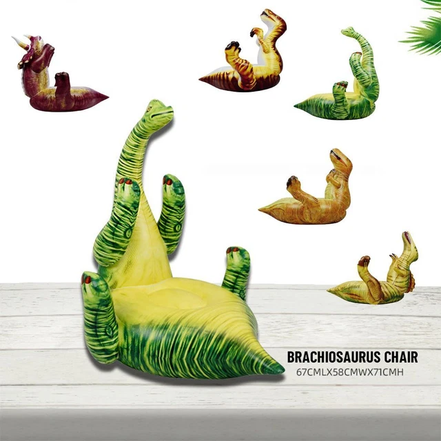 Niño pequeño aprender a sentarse Silla inflable dibujos animados dinosaurios
