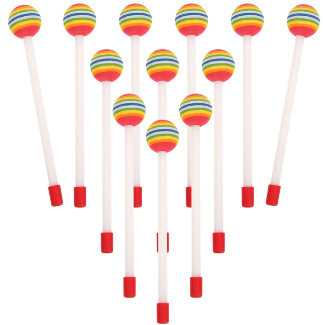 12 pz bastoncini per batteria bastoncino ritmico per bambini lecca-lecca