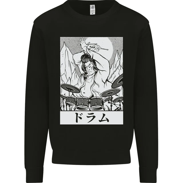 Sumo Wrestler Drummer Drumming Drums Kids Sweatshirt Jumper